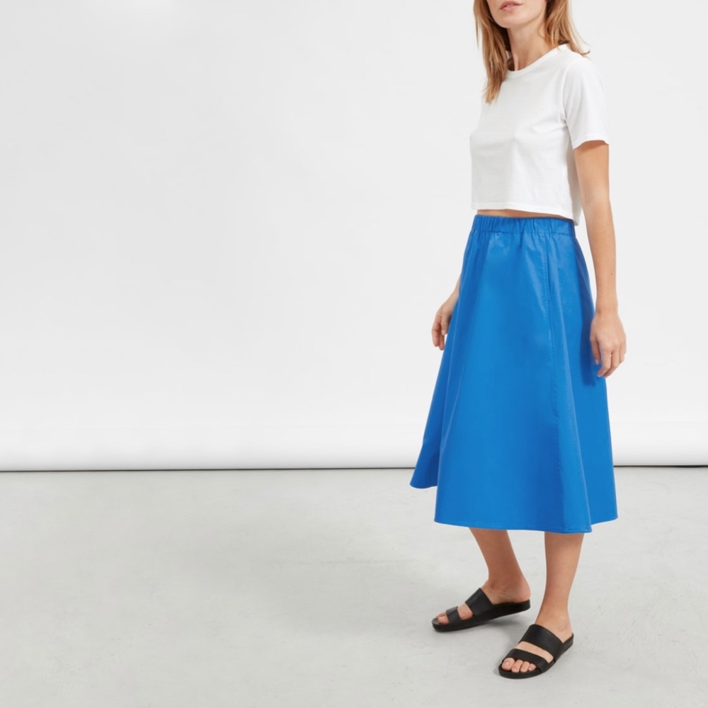 Everlane Clean Cotton A Line Skirt NWT